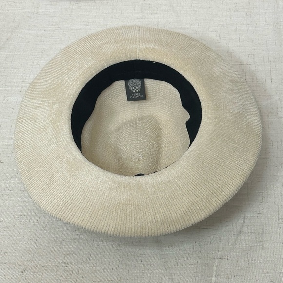 🤍 Vince Camuto Women’s White Chenille Panama Hat – One Size - Picture 4 of 7